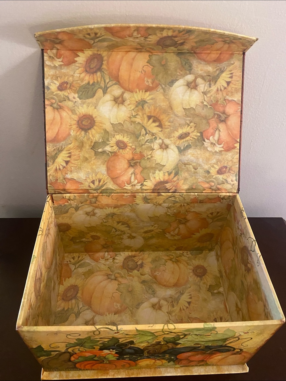 Harvest Moon Farms Decorative Storage Box - Orange Pumpkin Design - Picture 3 of 7